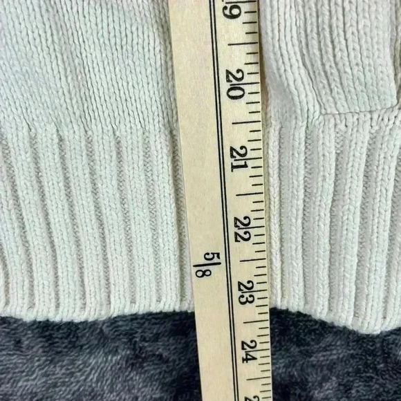 Vtg 70s 80s Chunky Knit Sweater Lion Crafters Full Zip Cricket Style S Collared - Picture 8 of 16